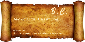 Berkovics Cezarina névjegykártya